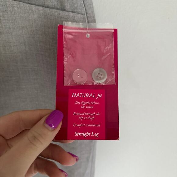 212 collection size 12P short Natural Fit gray trouser dress pants, NWT - Picture 3 of 7